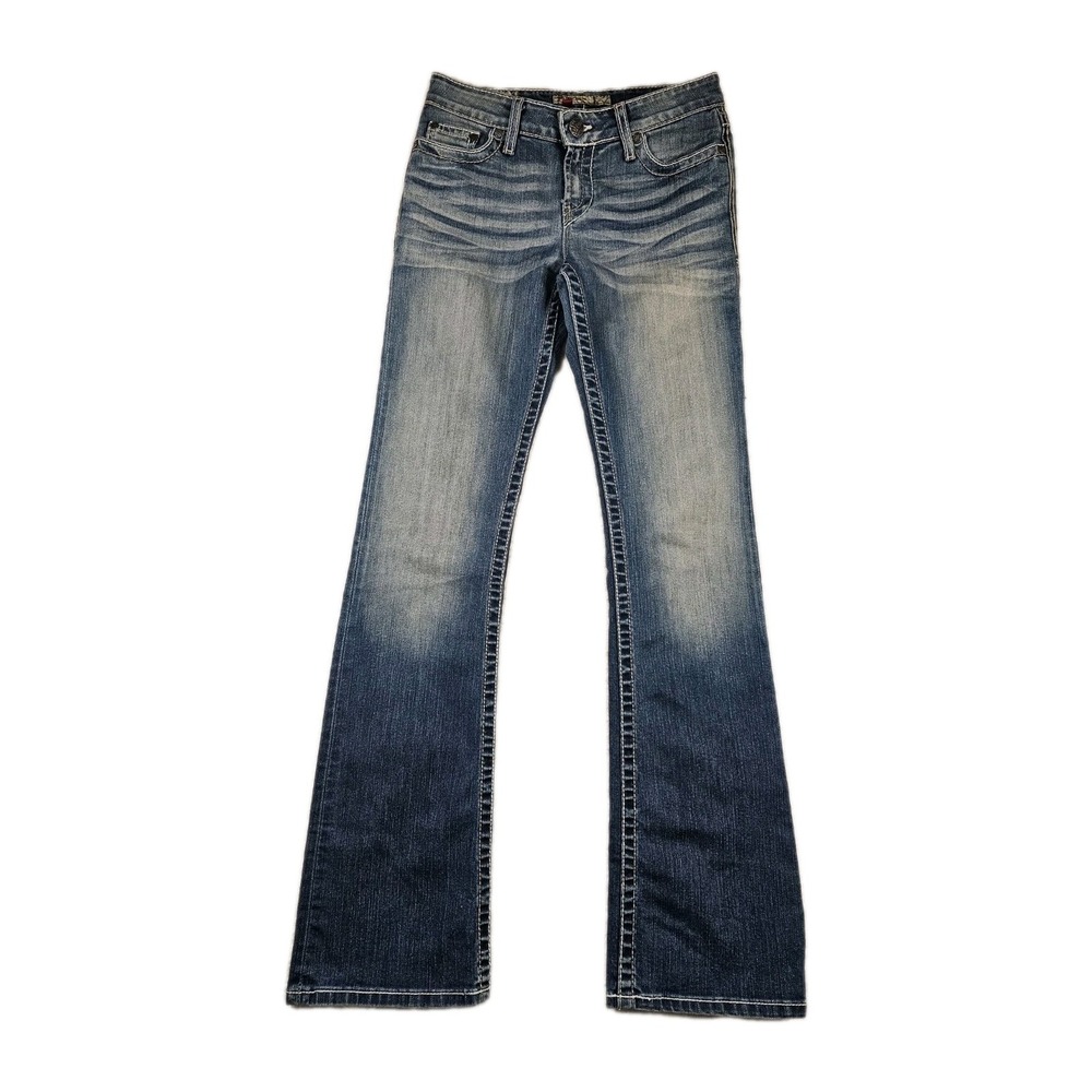 BKE Kate Bootcut Jeans Womens 27x33.5 Stretch Medium Wash Buckle Denim